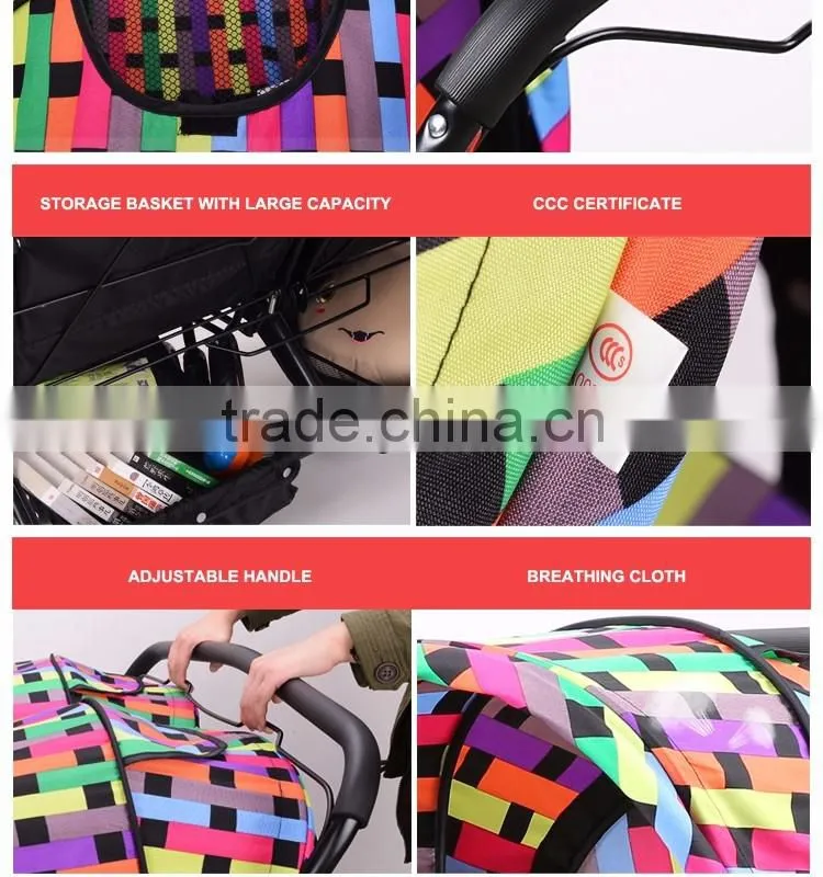 Stainless Steel Frame 600D Oxford Material Best Double Stroller
