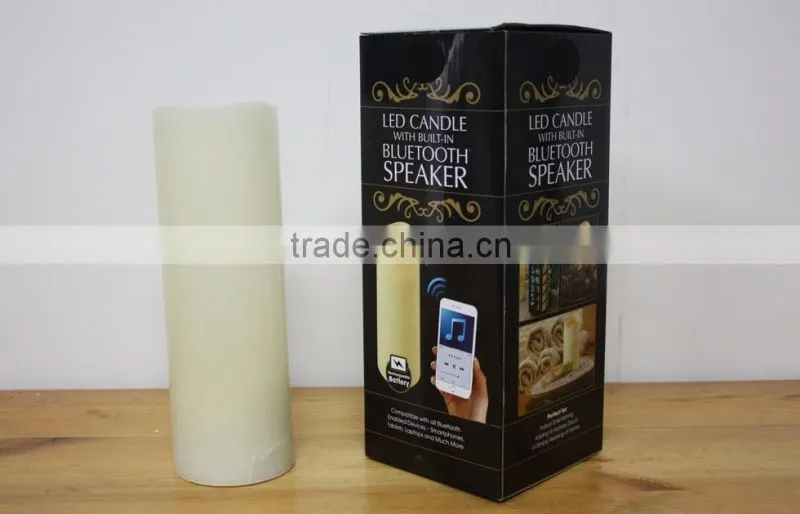 LED Rechargeable candle Light with Built-in Bluetooth Speaker