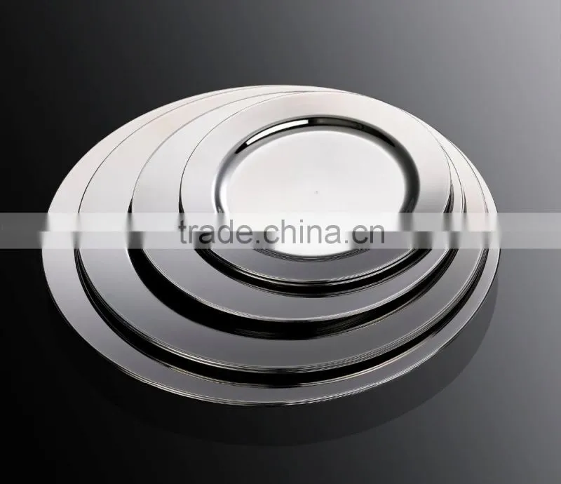 6"Disposable Plate For Party,Plastic Round Dinner Plate with Silver Coated