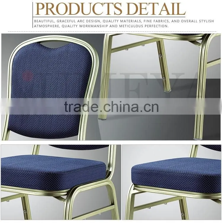 High quality hotel furniture elegant wholesale steel stackable banquet chairs