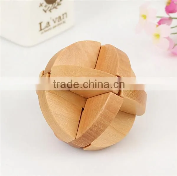Chinese Traditional Wooden Educational Kongming Lock Burr Puzzle Toy