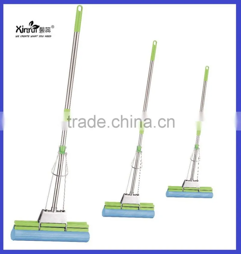 2015 hot PVA sponge magic mop 360 ,stainless steel scalable cleaning mop,sponge mop