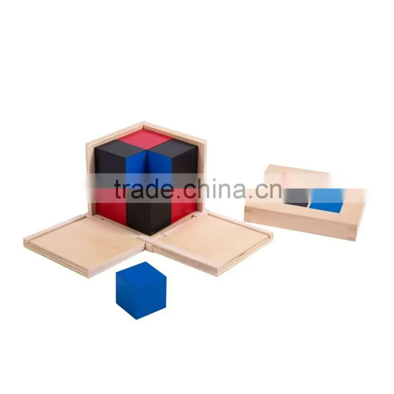 Montessori sensorial educational learning toys for binomial cube