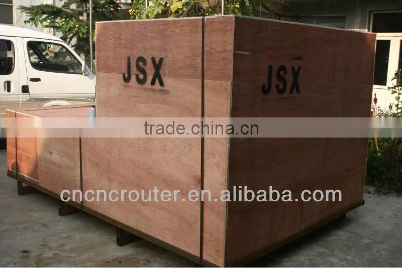 Jinan woodworking cnc machine 3d for sale with the rotary clamp on front of the vacuun table