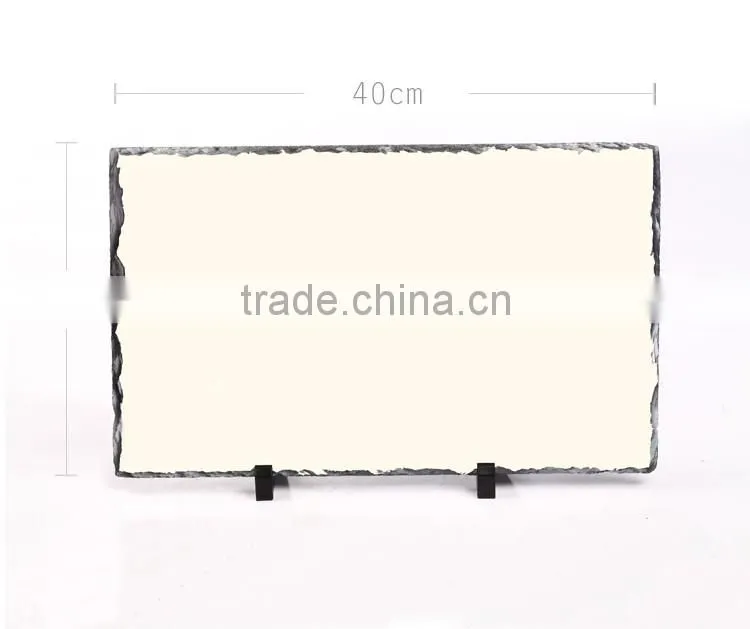 Wholesale DIY customed L40*H25*W0.9CM blank clock painting sublimation stone plaque