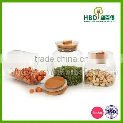 Glass Storage Containers Set with Bamboo Lid