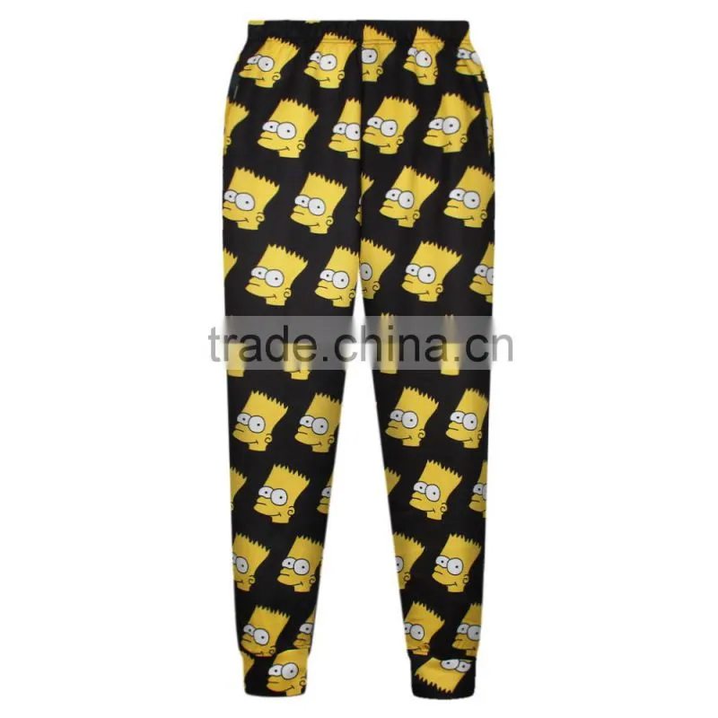 Hot Sale Plus Size Women Sweatpants 3D Print Cartoon Pants N18-11