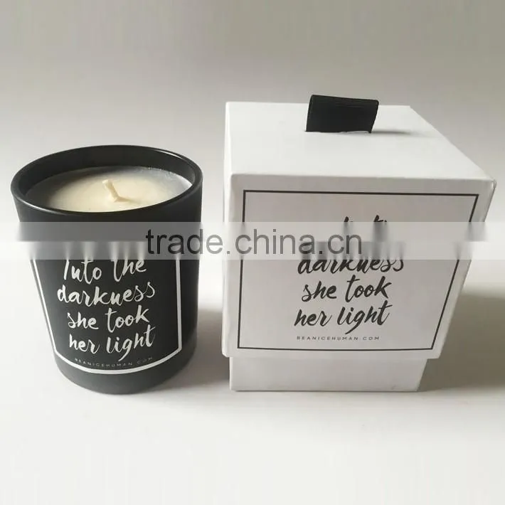 Luxury square candle packaging box/wooden candle box