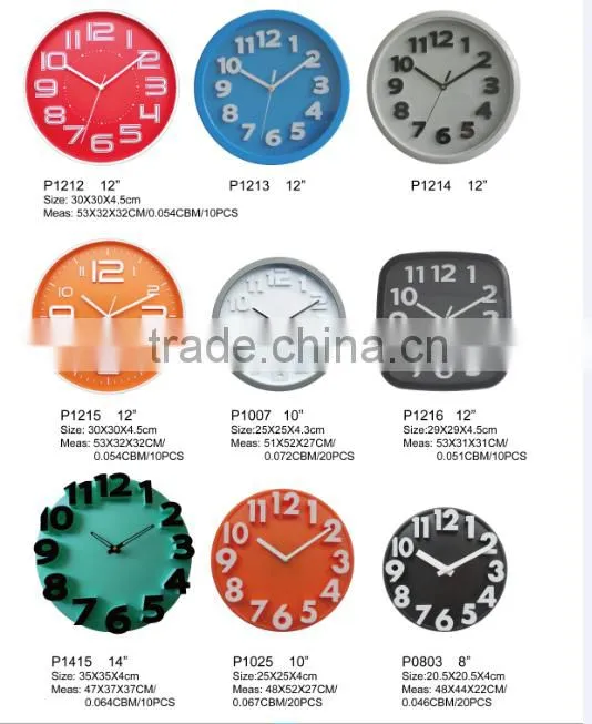 New product hot sell plastic wireless doorbell wall clock