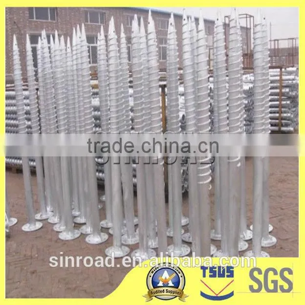 Flange ground screw, solar mounting screw, ground anchor