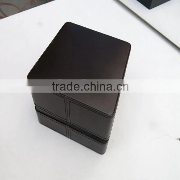 High quality nice pu leather finishing single watch box