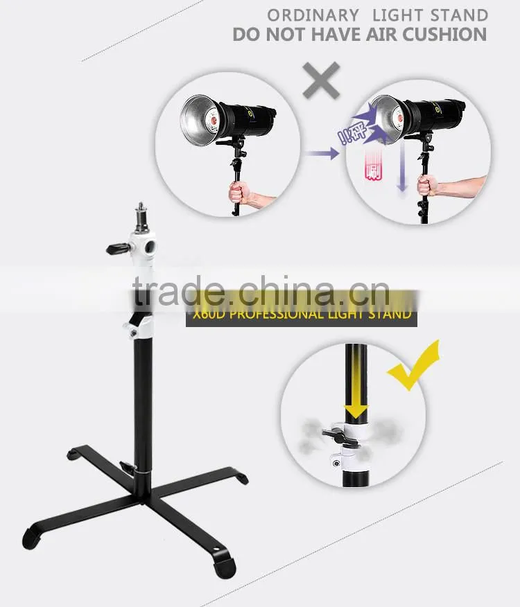 Background heavy duty ground light stand with white connector