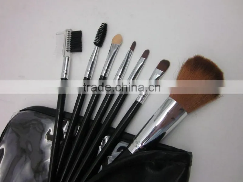 7PCS Goat and nylon Hair In PU case Packing for Makeup Brush Set
