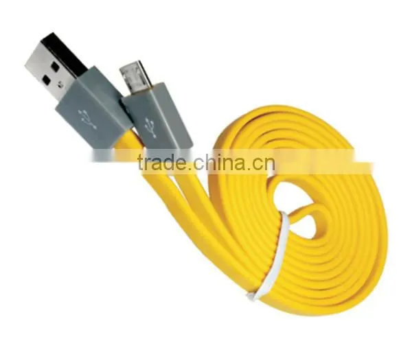 Android Phone Charger Cable For Samsung Flat Colorful Micro USB Cable