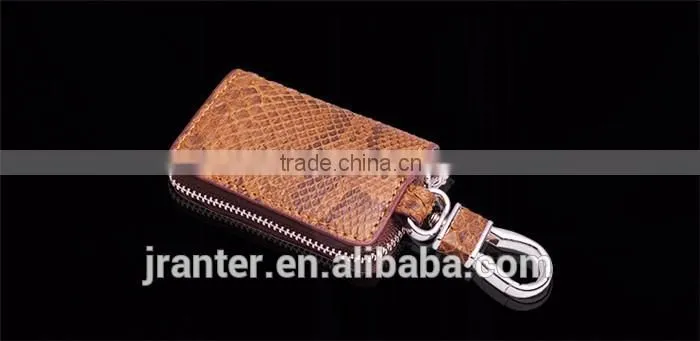 Custom python snakeskin key case for car,smart leather car key case