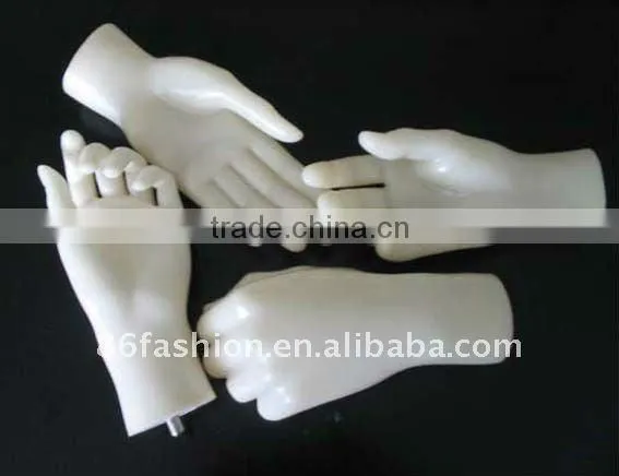 smooth plastic clench hand model