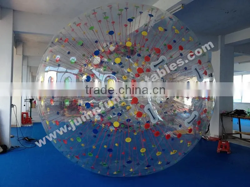 cheap 1.0mm PVC Zorb Ball,3 meter diameter Inflatable Zorb Ball for adults