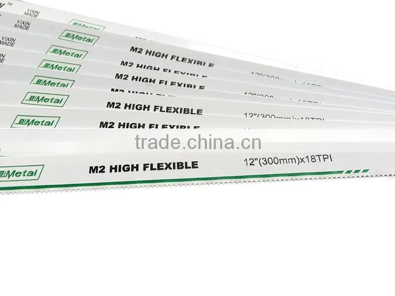 Top Quality Flexible 50CRV-Bimetal Steel Hand Saw 12" 24T Hacksaw Blades