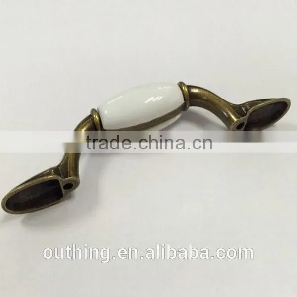 custom classical zinc ceramic porcelain cabinet handle v