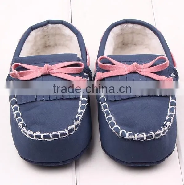New Winte Fringed With Velvet Baby Toddler Shoes