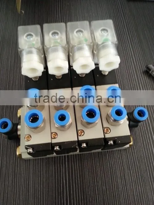 Best price 4M series 2 position 5 way solenoid valve air valve with SC Pneumatic cylinder group