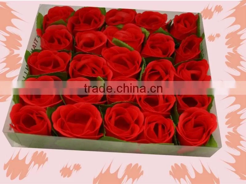 rose flower paper soap/gift decoration flower soap/dissolving paper soap