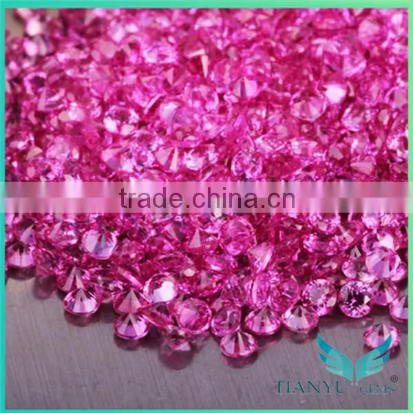 Wuzhou wholesale synthetic diamonds 3# ruby gemstone, synthetic corundum rough, rough ruby corundum