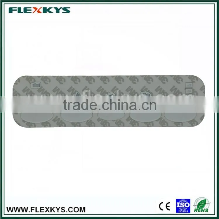 New Design Glossy Membrane Panel Label with Embossed Keys for Household Appliances