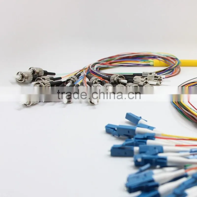 Chinase high quality 24 cores LC to ST SM fanout patch cord