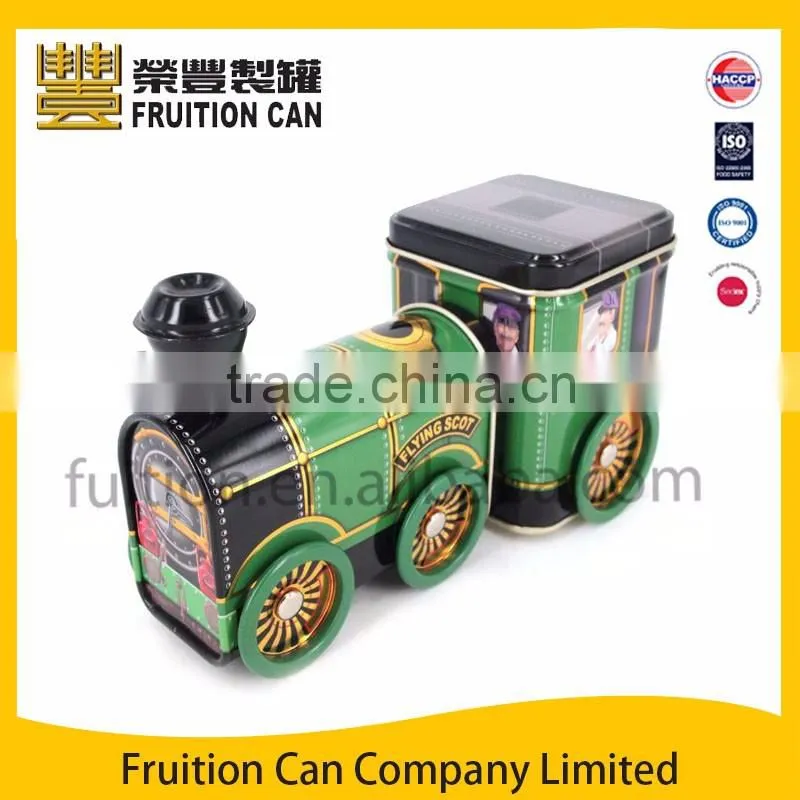 Moving Wheels Train Tin Tin Can tin can metal tin box Use cookie tin coffee tin