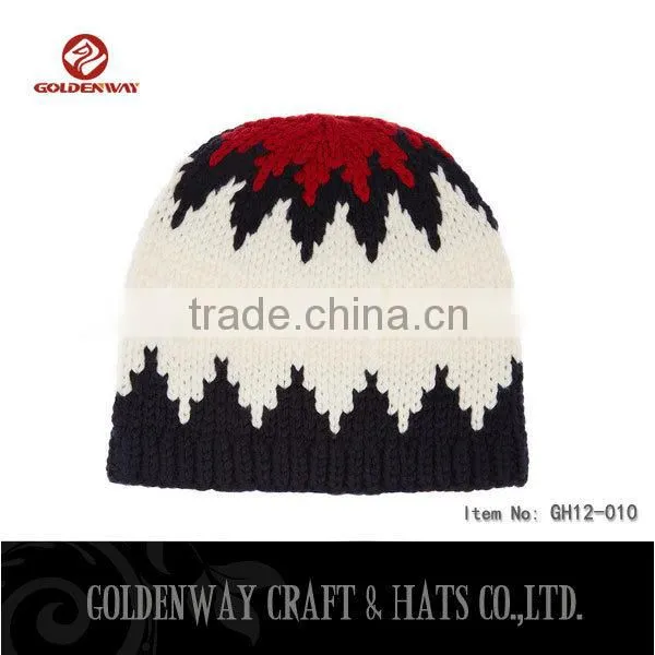 Fashion man beanie hats with woven logo