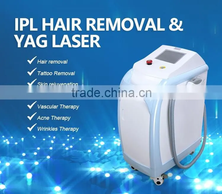 strong power removal hair multifunction rf yag laser ipl hair removal machine