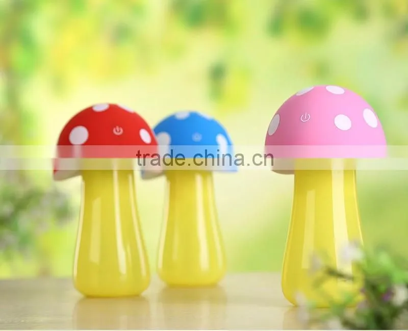 USB Mushroom Humidifier Led Light Diffuser Touch Button Ultrasonic Humidifier Cartoon Humidifier