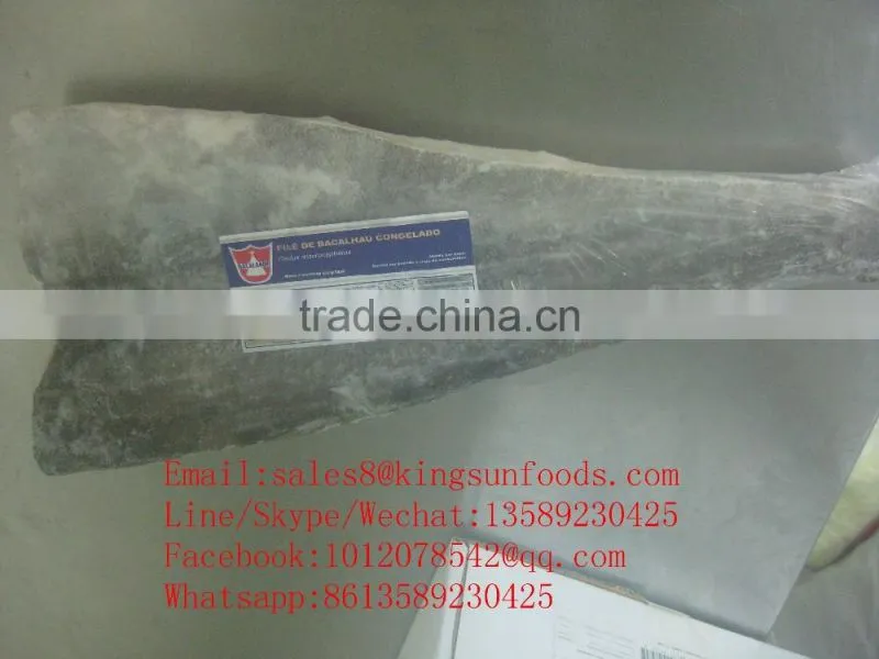 cheap wholesale Light salted seafood saithe fillet on hot sale for market