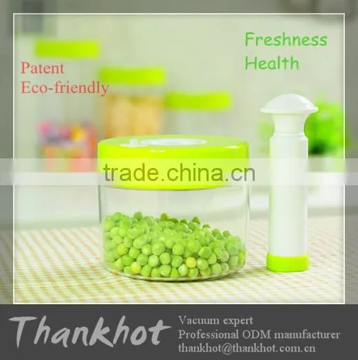 Round vacuum vegetable crisper set with pump