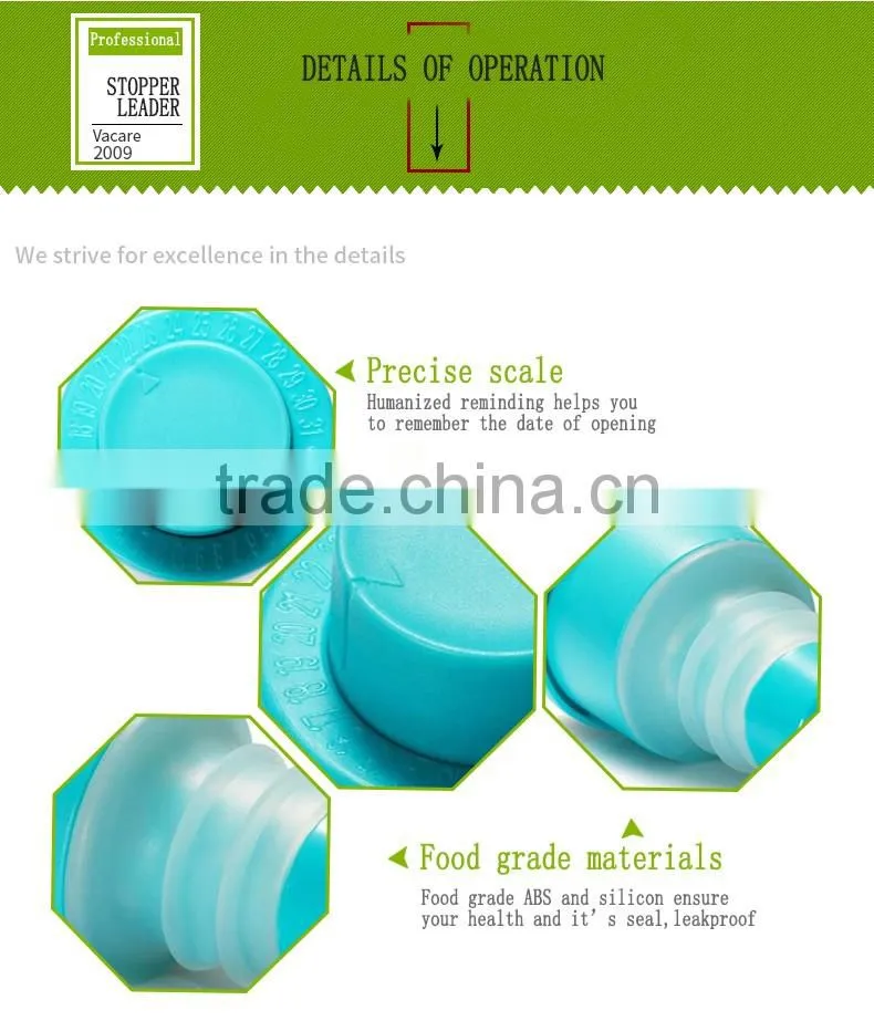 hot sale plastic christmas wine stopper, bottle stopper, vacuum wine stopper