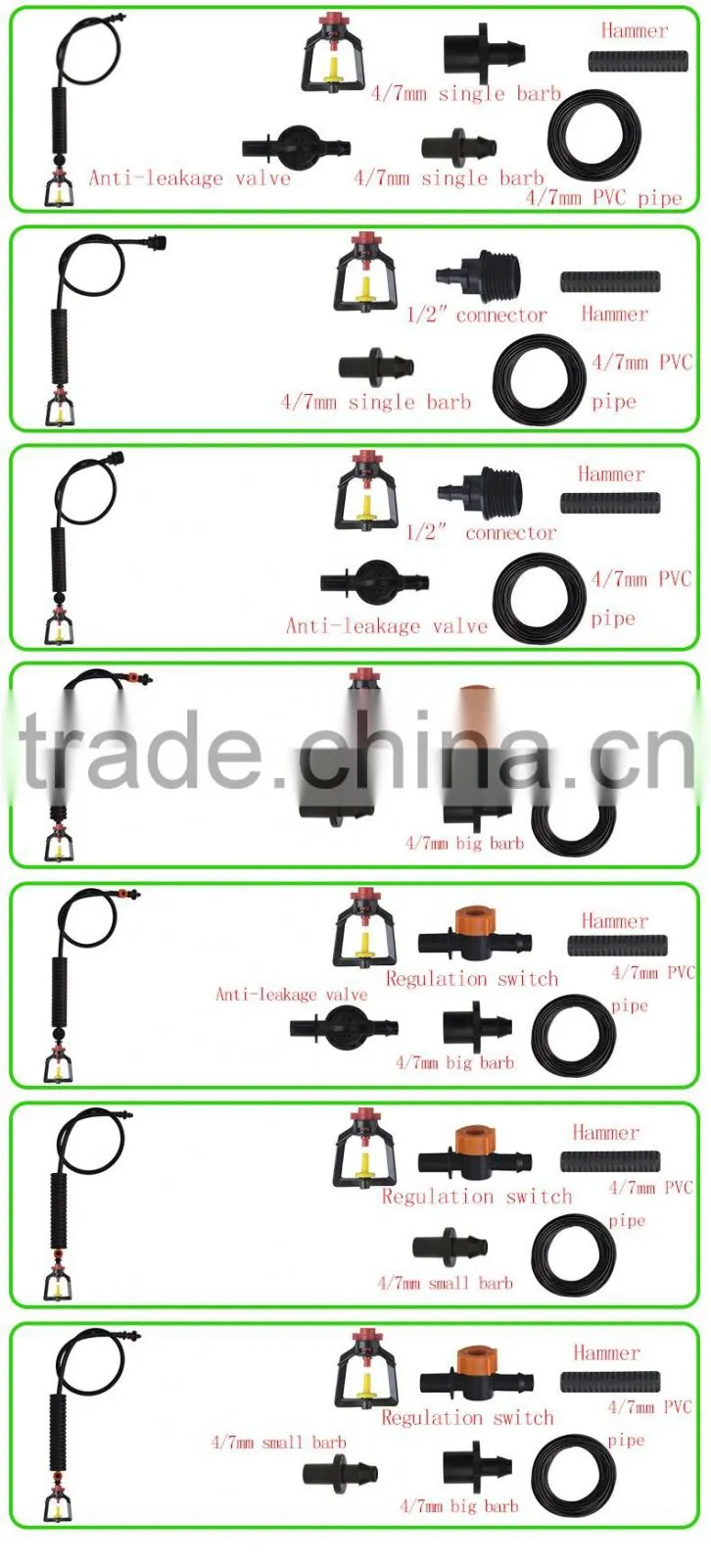 agricultural sprinkler irrigation system,high quality shower sprinkler