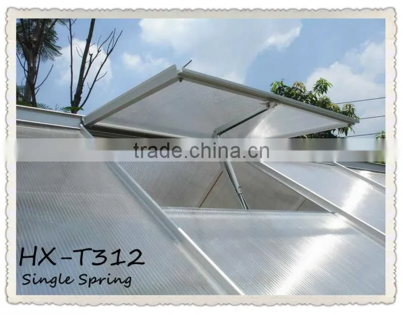 aluminium frame deluxe glass greenhouse with sloping walls HX97103L