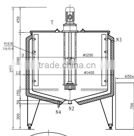bottom mixing tank blending tank mixing vessel sugar mixing tank pot
