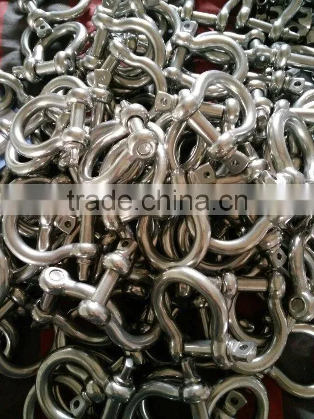 Forged U stainless steel lifting anchor chain Dee bow shackle price