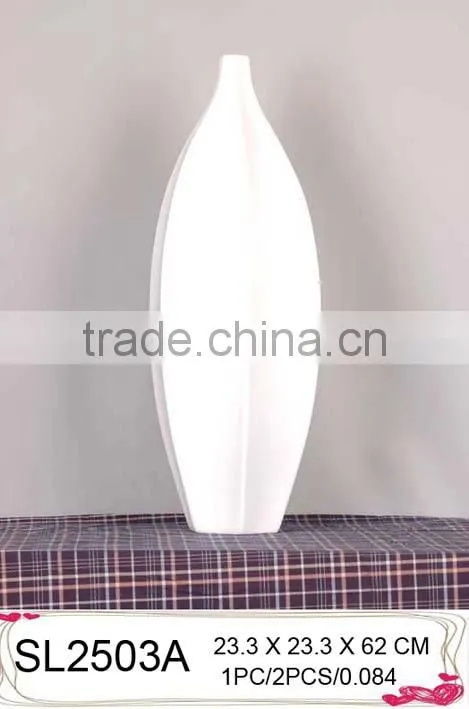 Long vases made of fiberglass