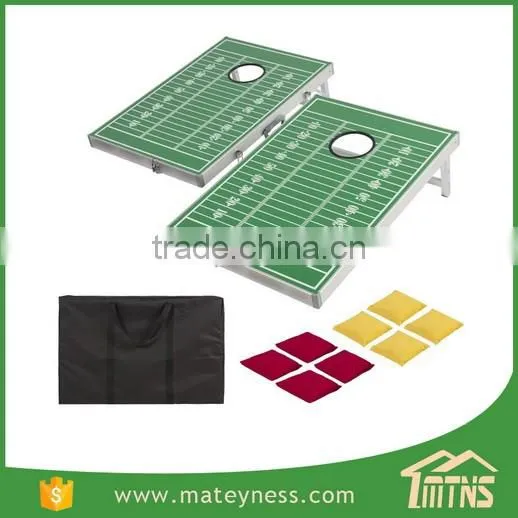 Football Field Cornhole Bag Toss Game Set
