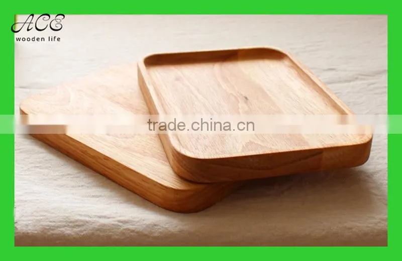 Custom rectangle wood tray