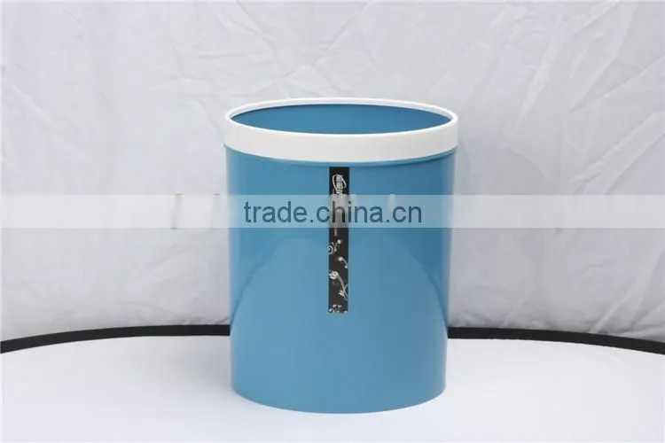 Plastic Double Color Big Semi-Round Trash Can Dustbin 12L