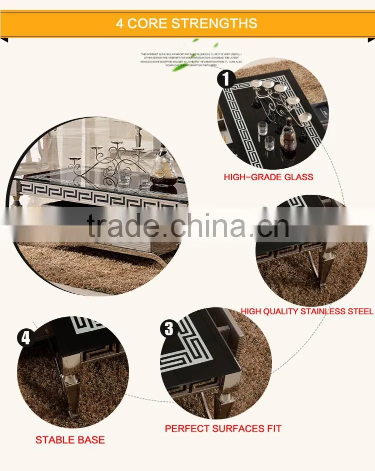 C375 Hot Selling Tempered Glass Coffee Table