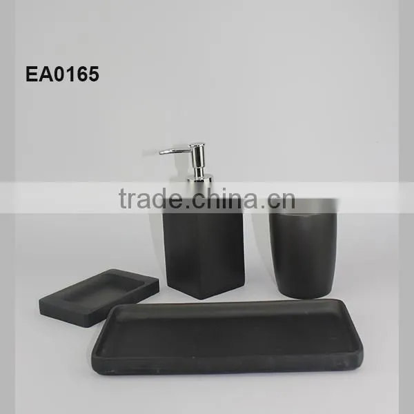 EA0341 bathroom products bathroom soap and lotion dispenser set soap dispenser and soap dish also toiletbrush holder