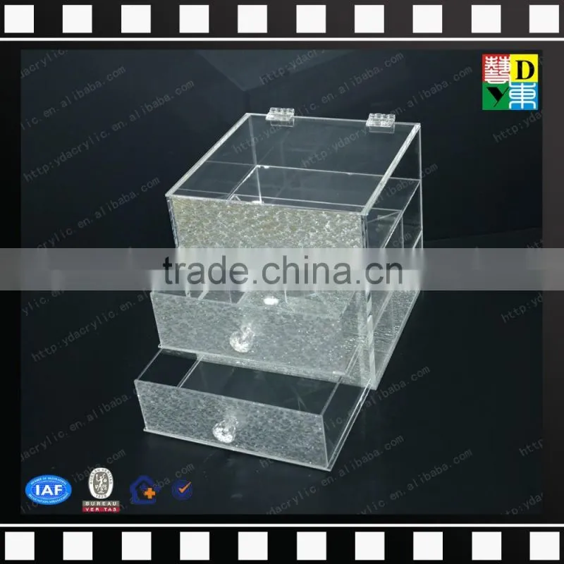 Acrylic makeup box organizer spinning acrylic lipstick holder cosmetic organizer from shenzhen yidong