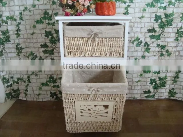 modern practical tall white wooden cabinet with 2 drawer