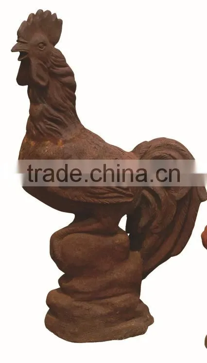 Cast Iron Vivid Rooster Statue Cock Statue