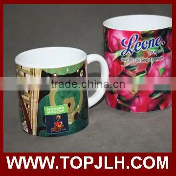 China supplier branding 11oz white ceramic sublimation mugs print